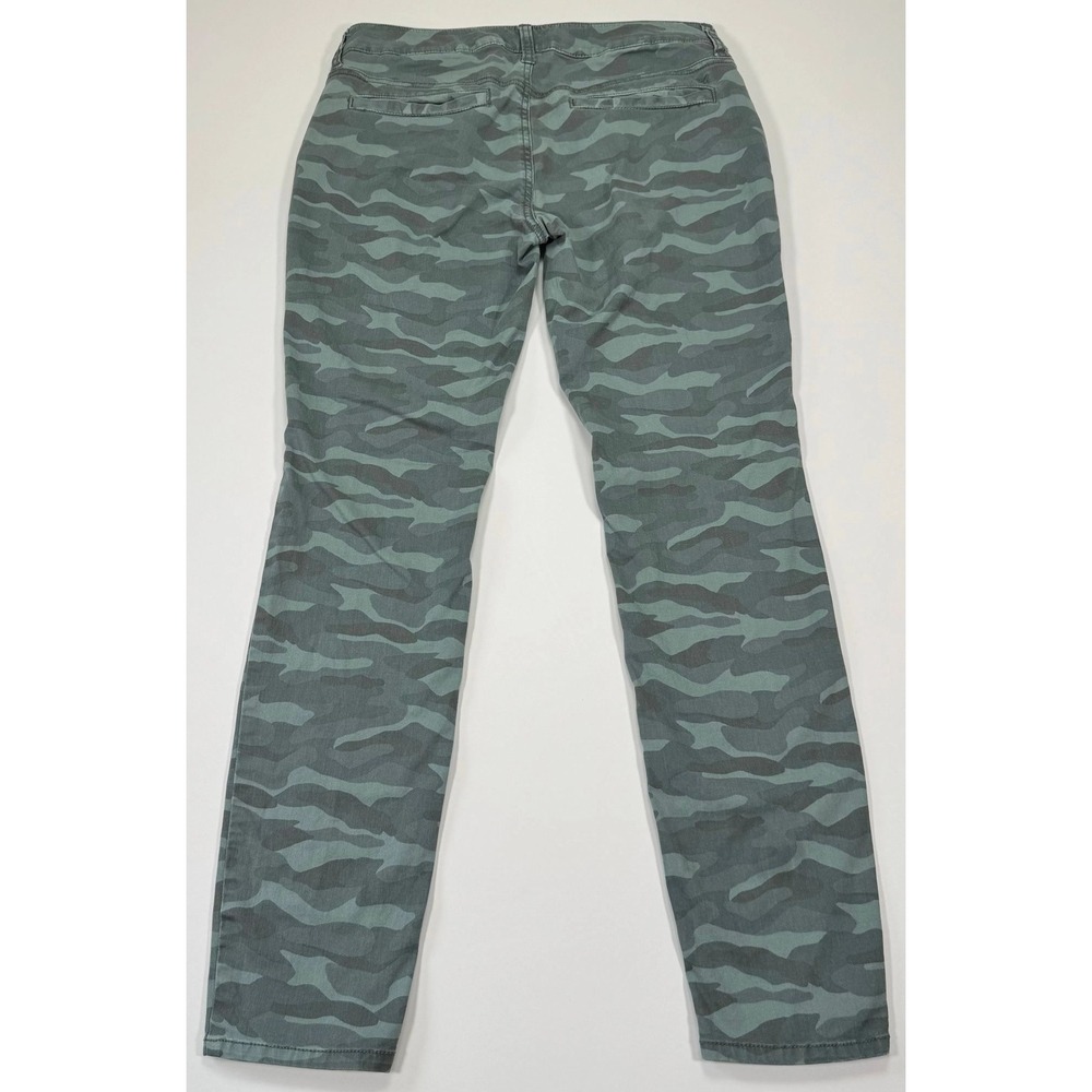 American Eagle Camo Skinny Pants Womens 6 Green Stretch Patch Pockets Military - Picture 2 of 14